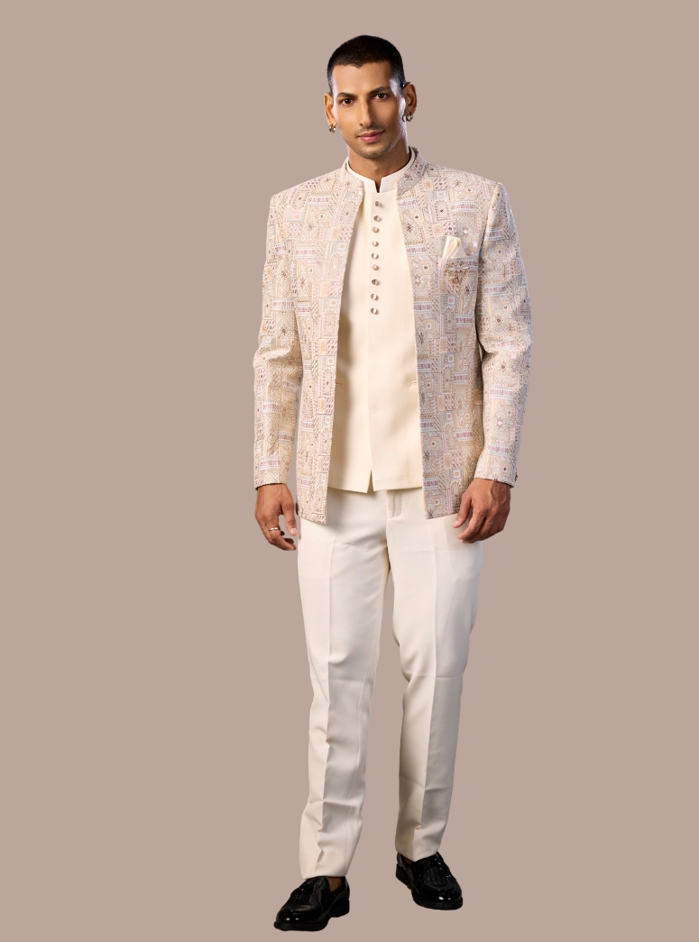 BEIGE JODHPURI SUIT